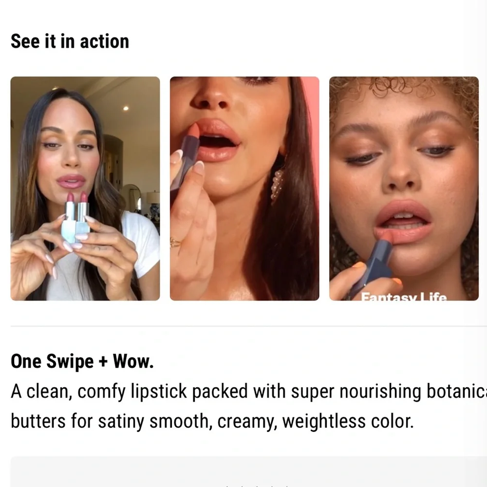 Kosas Weightless Lip Color Nourishing Satin Lipstick Fantasy Life neut baby pink